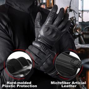 img 3 attached to 🧤 AXBXCX Touch Screen Full Finger Gloves: Ultimate Protection for Motorcycles, Cycling, ATV, Camping, Climbing, Hiking, Work, Outdoor Sports - Men Women Black XL