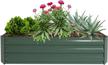 makhry raised garden bed 6x3x1 ft galvanized planter for vegetables plants gardening herb patio logo