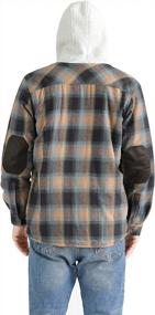 img 3 attached to Sherpa-Lined Men'S Plaid Flannel Hooded Shirt Jacket For Ultimate Comfort And Style