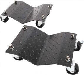 img 3 attached to Легко перемещайте свой автомобиль с помощью набора Parts-Diyer Car Dolly Set Of 4 - Diamond Black!