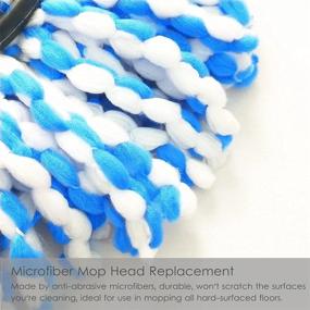 img 1 attached to 🧹 4-Pack Spin Mop Refills - Microfiber Mop Head Replacement for Rinse Clean 2-Tank System Spin Mop