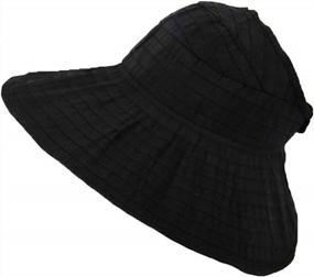 img 2 attached to UPF 50+ Packable Sun Blocking Floppy Visor Hat With Wide Brim For Women, Ladies, Kids, And Girls - Perfect For Parent-Child Matching