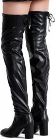 img 2 attached to Women'S 992 Thigh High Over The Knee Suede Boots With Inner Zipper