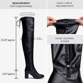 img 1 attached to Women'S 992 Thigh High Over The Knee Suede Boots With Inner Zipper