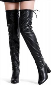 img 3 attached to Women'S 992 Thigh High Over The Knee Suede Boots With Inner Zipper