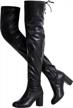 women's 992 thigh high over the knee suede boots with inner zipper logo