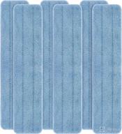 🧹 ltwhome 24-inch blue microfiber commercial mop refill pads - pack of 6, ideal for wet or dry floor cleaning logo