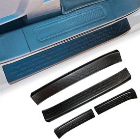 img 4 attached to 🚪 Sukemichi Door Sill Protector for Bronco: Enhanced Scuff Plates for 2021-2022 Ford Bronco Accessories (Black, 4 Doors)