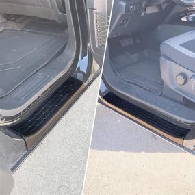 img 2 attached to 🚪 Sukemichi Door Sill Protector for Bronco: Enhanced Scuff Plates for 2021-2022 Ford Bronco Accessories (Black, 4 Doors)