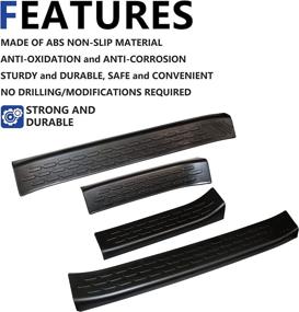 img 3 attached to 🚪 Sukemichi Door Sill Protector for Bronco: Enhanced Scuff Plates for 2021-2022 Ford Bronco Accessories (Black, 4 Doors)