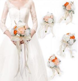 img 2 attached to Enhance Your Special Occasion With HiiARug 7 Artificial Flower Bouquet Set - Perfect For Weddings, Anniversaries, Bridal Showers, And More!