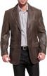 bgsd men mark 3-button distressed leather sport coat jacket | cowhide blazer logo