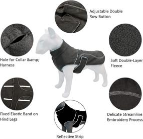 img 2 attached to 🐶 Dog Coat for Small Medium Large Dogs - Lightweight and Cozy Dog Jacket, Soft Warm Double-Layer Fleece Dog Vest for Indoor and Outdoor Use, Ideal for Dogs Girl or Boy (GR5XL)