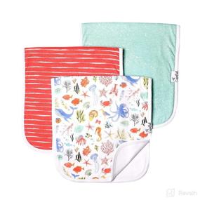 img 4 attached to 👶 Premium Triple Layer Baby Burp Cloth Set - Large 21''x10'' Size - Absorbent & Stylish - Nautical Design by Copper Pearl