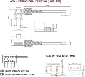 img 2 attached to FOSHIO 3 пакета 12V/24V автомобильных заменяемых предохранителей + держатель предохранителя Add A Circuit Fuse с адаптером ACN TAP 🔌 с предохранителем низкого профиля в стиле лезвия ATM + предохранители 5A 10A 15A и проводной кабель - улучшено для SEO