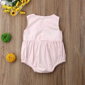 img 3 attached to Newborn Baby Girl Summer Outfit - Sleeveless Lace Bow Romper Bodysuit Clothes