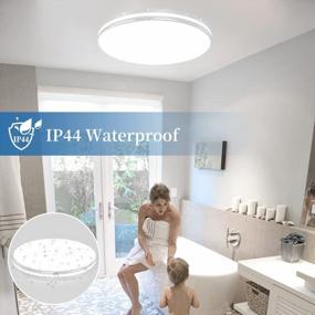 img 3 attached to Airand 10,3-дюймовый светодиодный потолочный светильник для скрытого монтажа - 20 Вт, дневной свет 5000K, водонепроницаемый IP44, идеально подходит для кухни, ванной комнаты и спальни, энергоэффективный и эквивалентный белый светильник мощностью 200 Вт