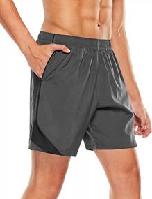 img 2 attached to Men'S 7 Inch Quick Dry Athletic Running Shorts With Pockets For Basketball Gym Training Workout