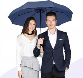 img 1 attached to Stay Protected In Style: MRTLLOA Windproof Travel Umbrella - Perfect Gift For All Occasions