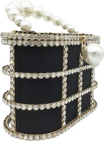 img 2 attached to Synthetic Top Handle Crystal Clutches Handbags Women's Handbags & Wallets ~ Clutches & Evening Bags