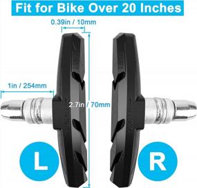 img 3 attached to 🚲 GPMTER 2 Pairs Bike Brakes Pads Set: 70mm Cruiser MTB Mountain Bicycle Universal V-Brake Blocks with Hex Nut and Shims – Noiseless & Skid-free