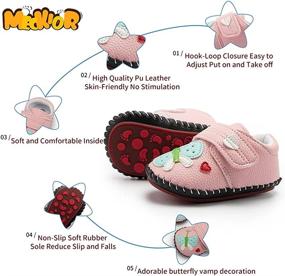 img 1 attached to 👑 Meckior Handmade Princess Toddler Non Slip Girls' Flats Shoes