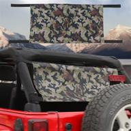 🚙 hoolcar waterproof car bed rest roof hammock mesh cargo net sunshade for jeep wrangler 1997-2021 tj jk jku jl jlu jt, camouflage - enhanced seo логотип