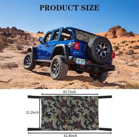 img 3 attached to 🚙 Hoolcar Waterproof Car Bed Rest Roof Hammock Mesh Cargo Net Sunshade for Jeep Wrangler 1997-2021 TJ JK JKU JL JLU JT, Camouflage - Enhanced SEO