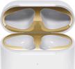 elago airpods 2 dust guard cover - gold, us patent registered - compatible with apple airpods 2 wireless charging case logo