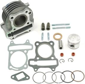 img 4 attached to Glixal ATMT1-005 High Performance GY6 50cc to 60cc 44mm Big Bore Cylinder Kit with Piston for 139QMB 139QMA Scooter Moped ATV: Boost Your Ride's Power!