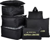 🧳 7-piece packing cube set - travel luggage organizers with bonus shoe bag logo