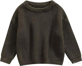 img 4 attached to 👶 Cute and Cozy: Infant Toddler Knit Sweater Pullover for Warmth in Fall and Winter