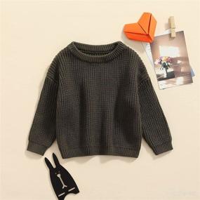 img 3 attached to 👶 Cute and Cozy: Infant Toddler Knit Sweater Pullover for Warmth in Fall and Winter