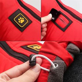 img 1 attached to 🐶 Segarty Red Dog Coat - Winter Waterproof Sport Vest Jacket with Reflective Strip for Small Dogs