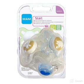 img 3 attached to 🍼 MAM Newborn Girl Pacifiers, Ideal for Breastfed Babies, Blue, Pack of 3