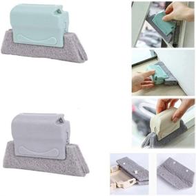 img 4 attached to 🧽 Sliding Sponge Cleaning Brush for Creative Hand-held Window Gap, Door Corner Track - Effective Window & Door Track Cleaning Tool for Gap Grooves