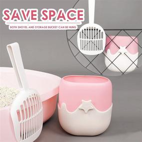 img 1 attached to 🍦 Ice Cream Shaped Cat Litter Scoop with Storage Box - Pet Litter Pickers Filter Tool and Organizer Cleanup Kit