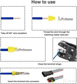 img 1 attached to 🚗 MOGAOPI 240Pcs Waterproof Car Motorcycle Automotive Connector Electrical Wire Terminal Plug Kit with Blade Fuses - Blue Box: Assorted 1 2 3 4 5 6 Pin Way