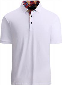 img 4 attached to Men'S Short Sleeve Polo Shirt Regular Fit Fashion Design Vando Alex Brand