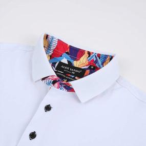 img 2 attached to Men'S Short Sleeve Polo Shirt Regular Fit Fashion Design Vando Alex Brand