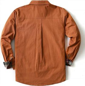img 3 attached to Heavyweight Canvas Shirt Jacket For Men With Flannel Lining By MOCOTONO - Ideal For Cold Weather
