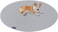 reusable dog pee pads with waterproof coating - 48" round quilted training mats, fast absorbing and washable for housebreaking and whelping логотип