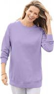 woman within women's plus size fleece sweatshirt logo