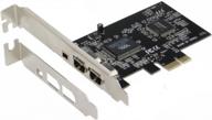 карта адаптера firewire pcie sedna (via) с 3 портами: 2x 6-pin + 1x 4-pin, включая низкопрофильный кронштейн. логотип