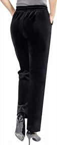 img 2 attached to Zoulee Women'S Velour Jogger Pants With Elastic High Waist And Convenient Pockets