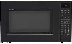 img 1 attached to 🍽️ Enhanced 1.5 Cu. Ft. 900W Convection Microwave Oven by Sharp - SMC1585BB