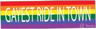 rainbow bumper sticker window lesbian logo