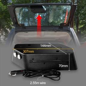 img 1 attached to Jeep Wrangler JL JLU LED Trunk & Rear Glass Light With White/Amber Warning Signals For Camping, Fishing & Outdoor Adventures - COWONE Cargo Dome Light For 2018-2021 Models