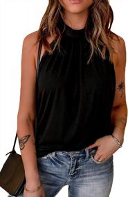 img 4 attached to Stay Stylishly Cool This Summer With BLENCOT'S Sleeveless Halter Neck Tank Tops For Women