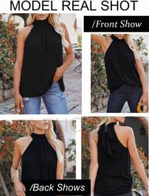 img 1 attached to Stay Stylishly Cool This Summer With BLENCOT'S Sleeveless Halter Neck Tank Tops For Women